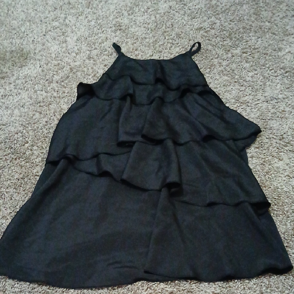 Black Layered Sleeveless Top